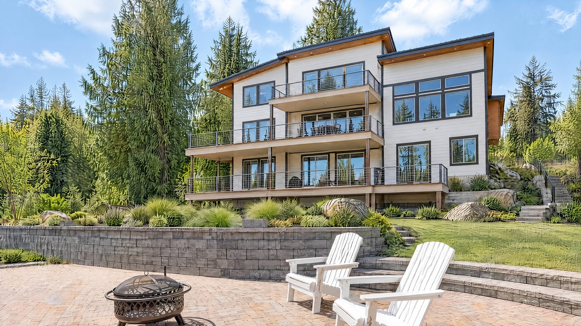AI Rendering · The Waterfront Side, Three Levels of Deck