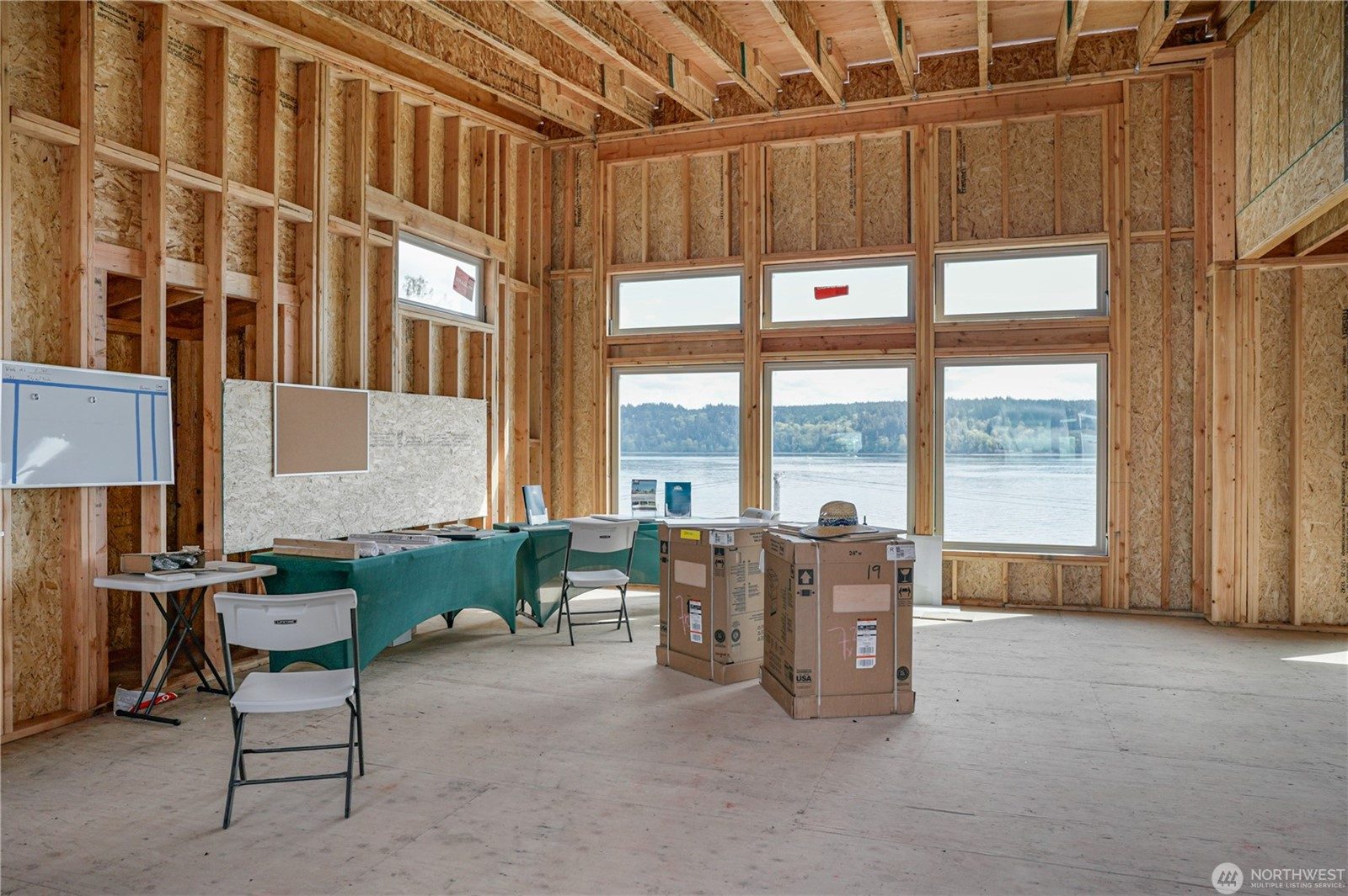 Construction Photo, May 2026 · The Great Room Opening to the Passage
